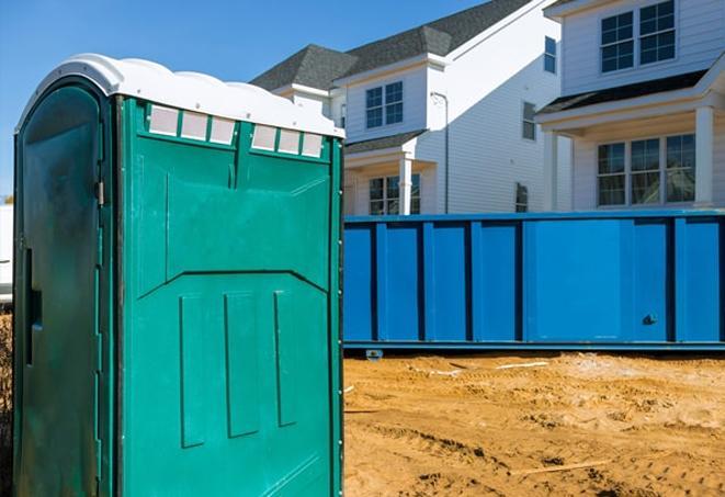 fully-stocked portable toilet units for job site workers